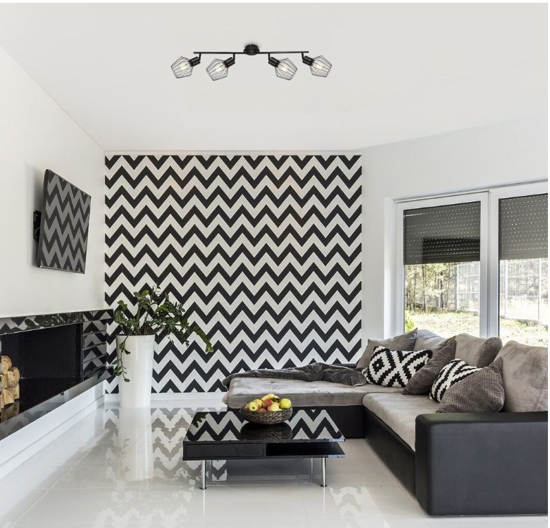 Rabalux Belano lampa podsufitowa 4x40 W czarna 3537