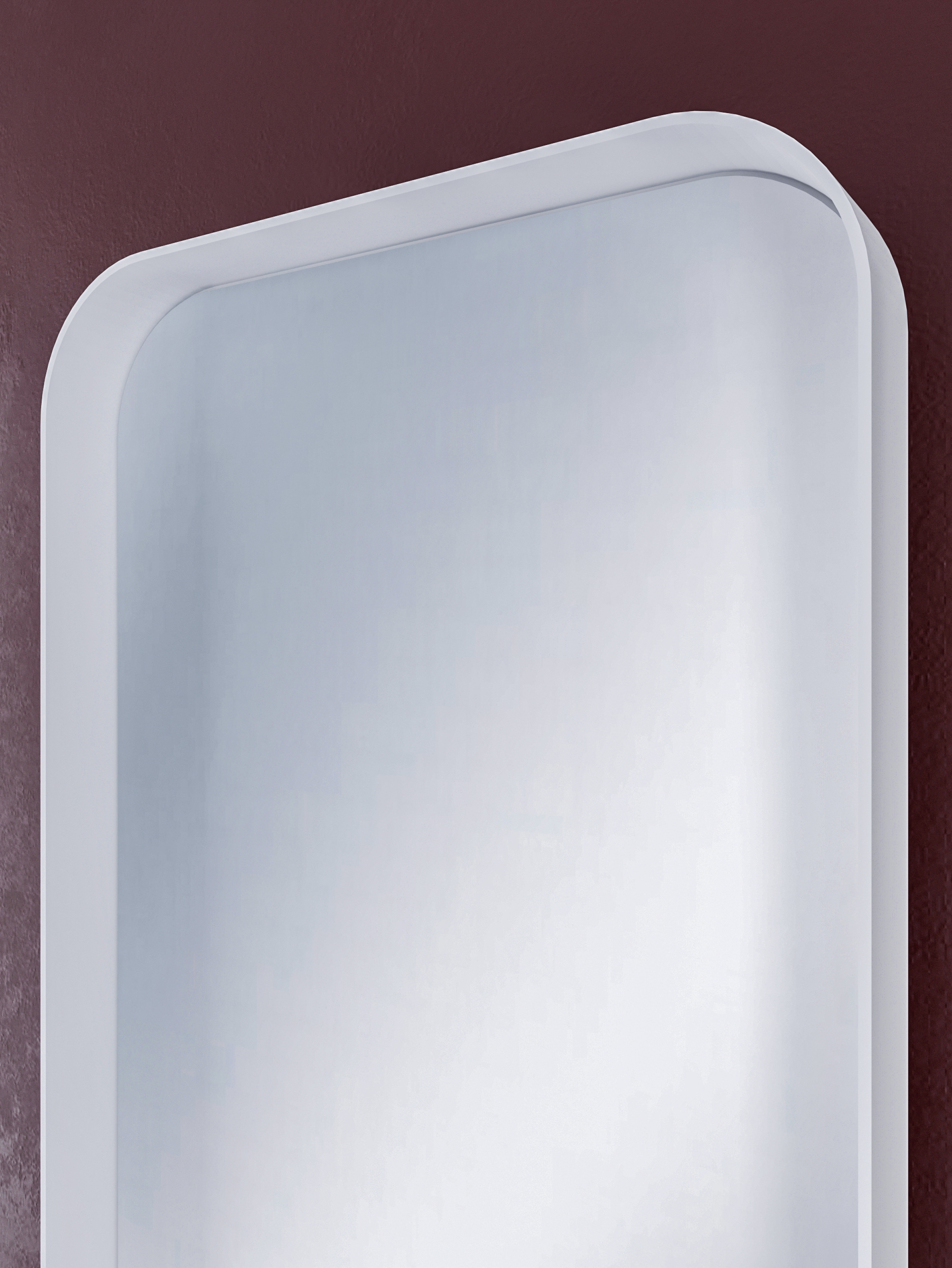 HoM Musum lustro 40x80 cm rama stalowa biały M-40x80-W50x4