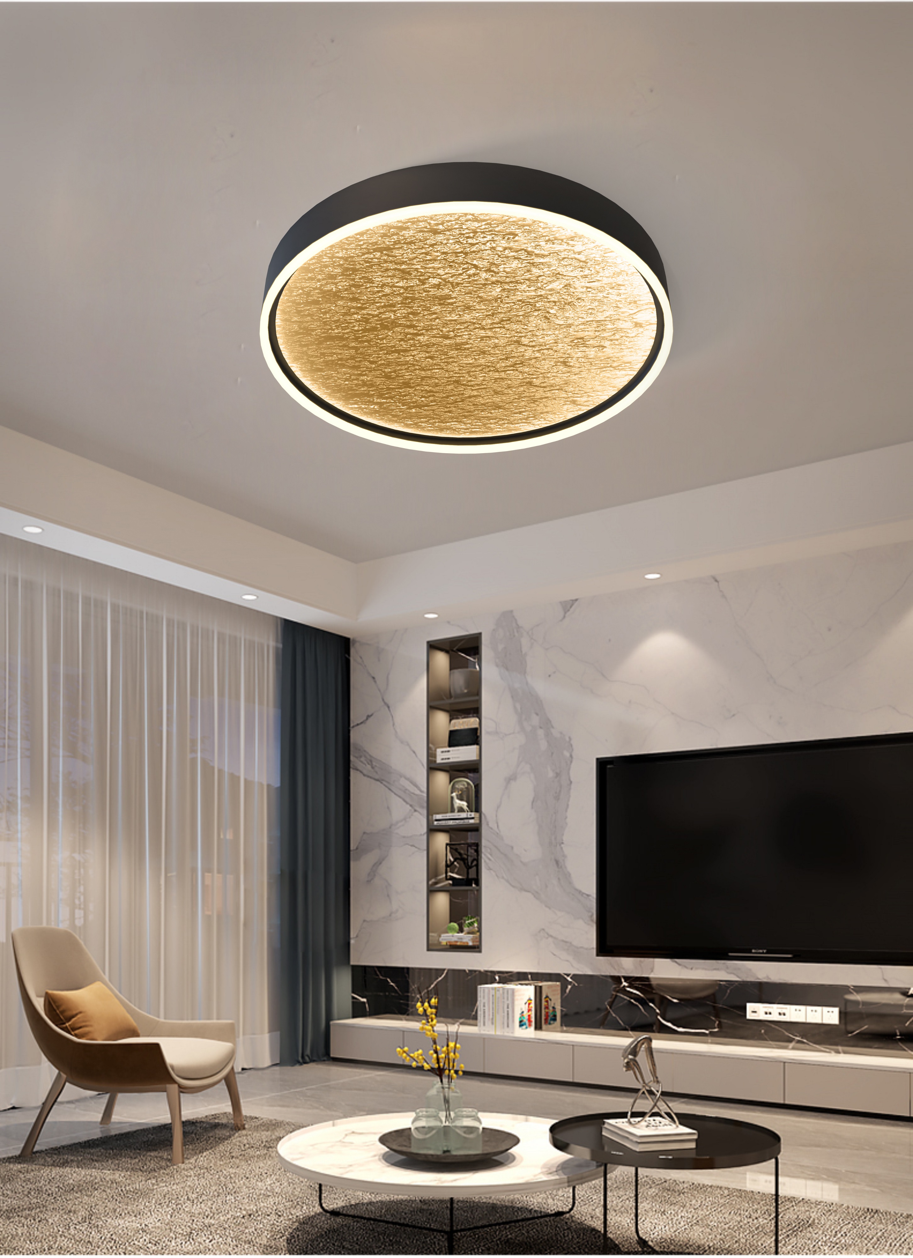 Aviano Bordeaux plafon 1x60 W czarny 9002-104L