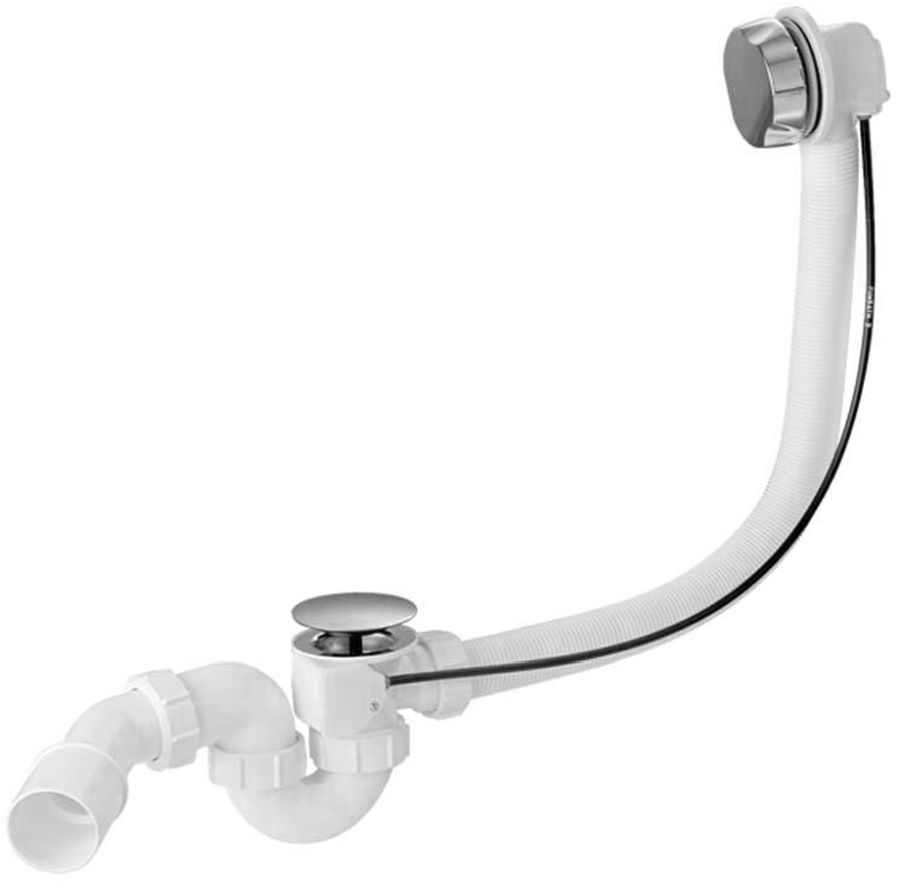 McAlpine zestaw odpływowo-przelewowy do wanny i głębokiego brodzika biały HC31M-WH-1M