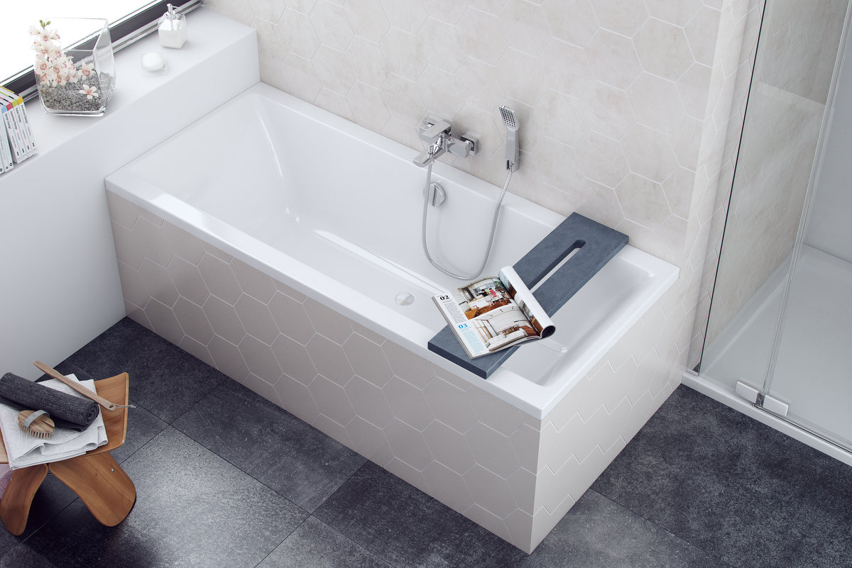 Excellent Level półka wannowa 75 cm szara WAPO.LEVEL-SZARY