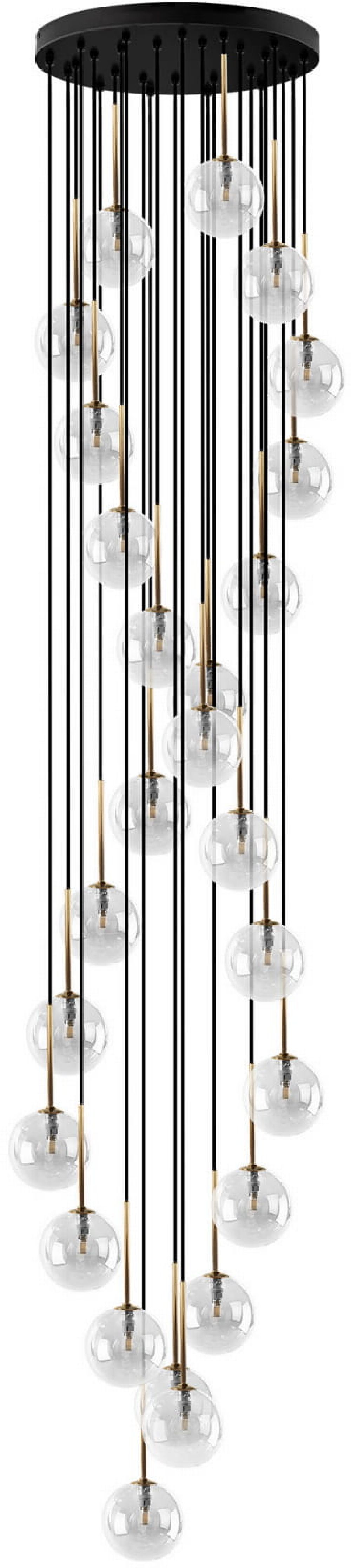 TK Lighting Aurora lampa wisząca 26x6 W czarna 10258