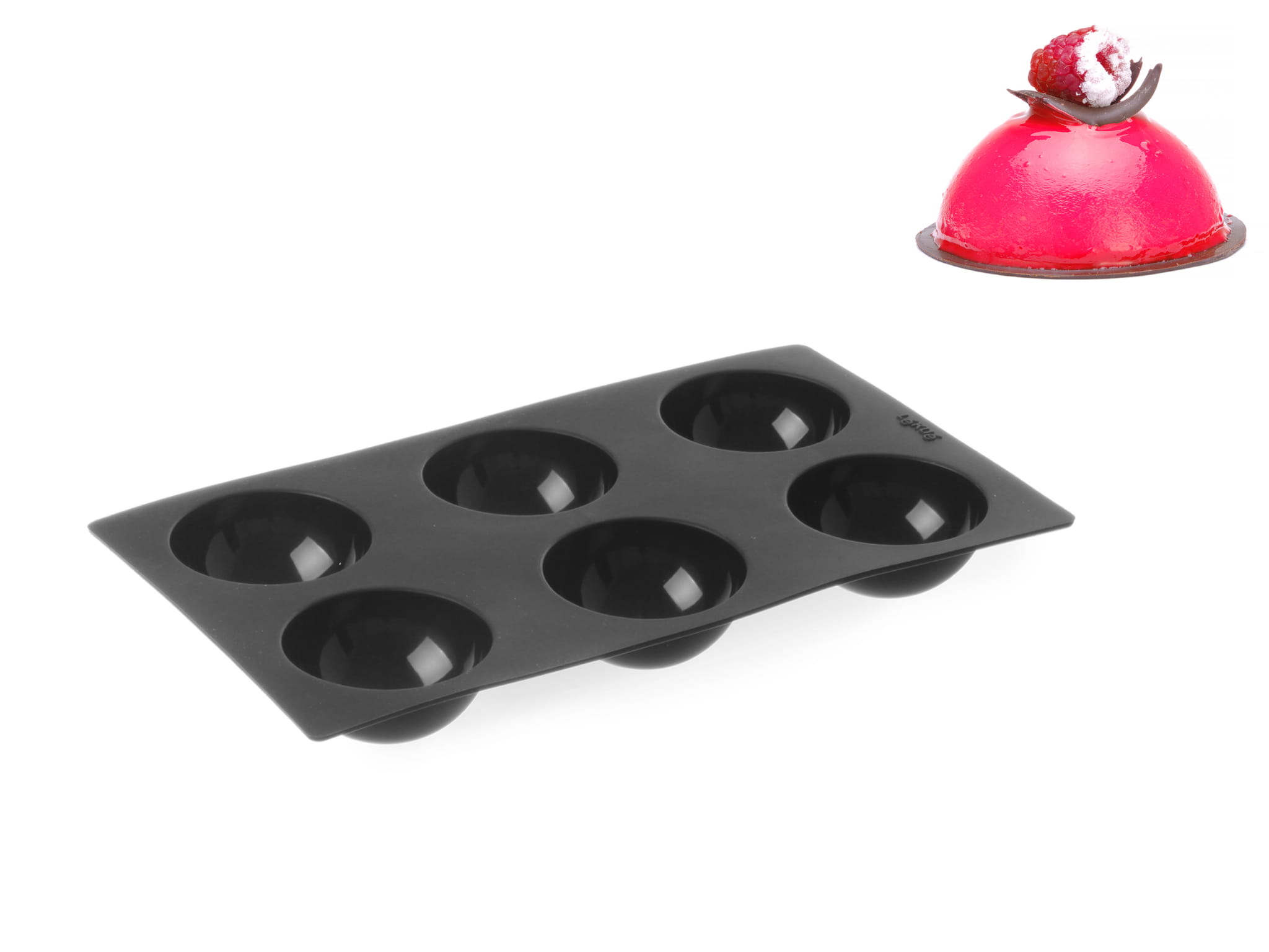 Forma silikonowa semi-sphere, monoporcje, 6 otworów
