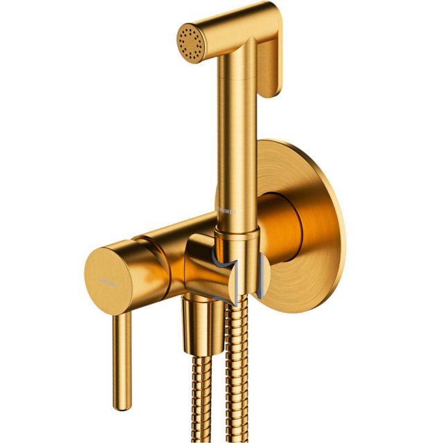 OMNIRES System bidetowy Y podtynkowy złoty szczotkowany SYSYBI2GLB