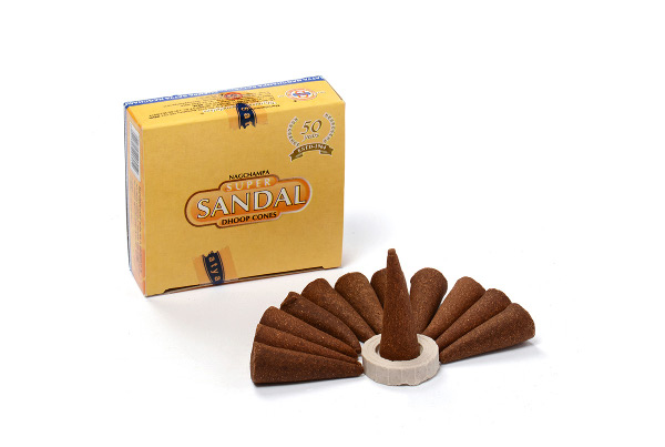 Kadzidełka SATYA Super Sandal (sandał) stożkowe - 12 szt.