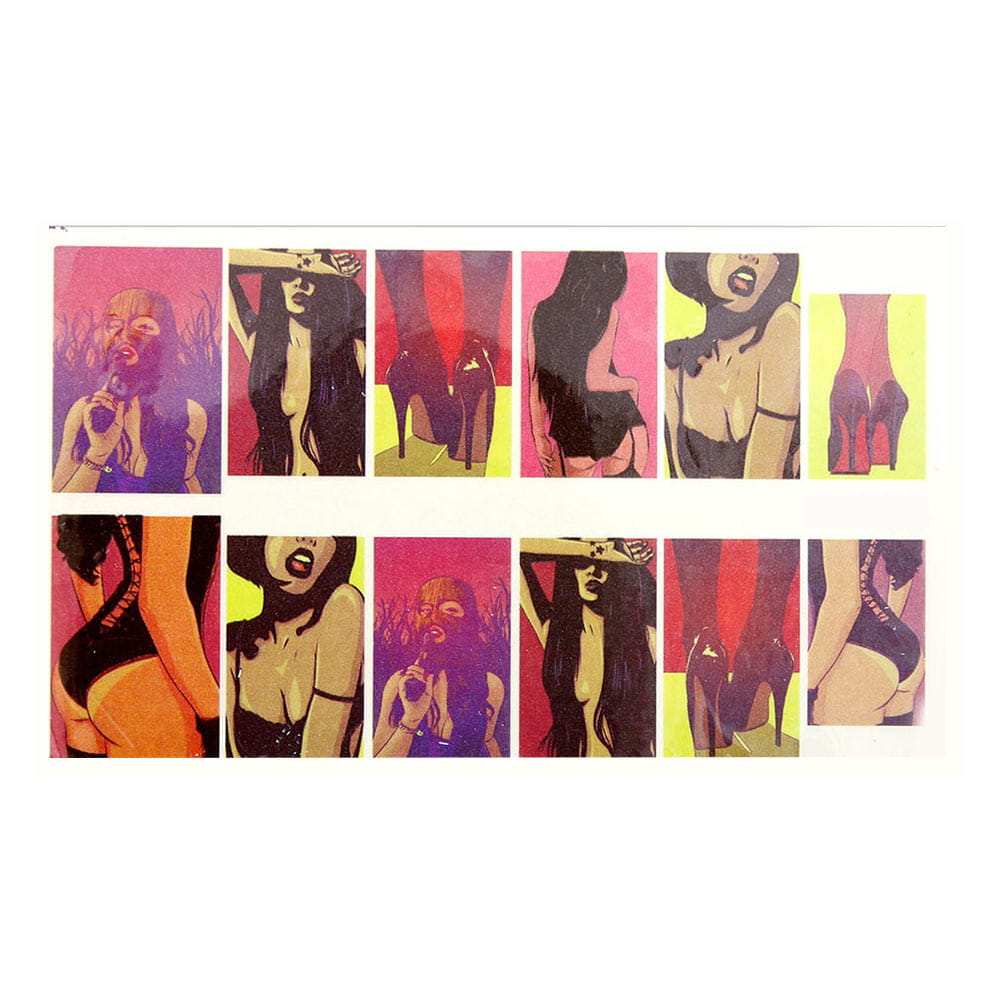 Naklejki wodne do paznokci arkusz 9 x 5,5 cm a Nr 684