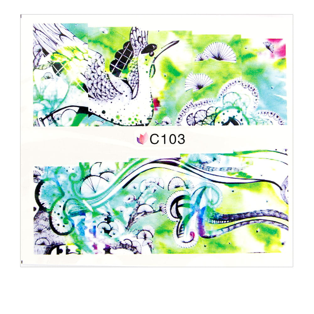 Naklejki wodne do paznokci pejzaż C-103