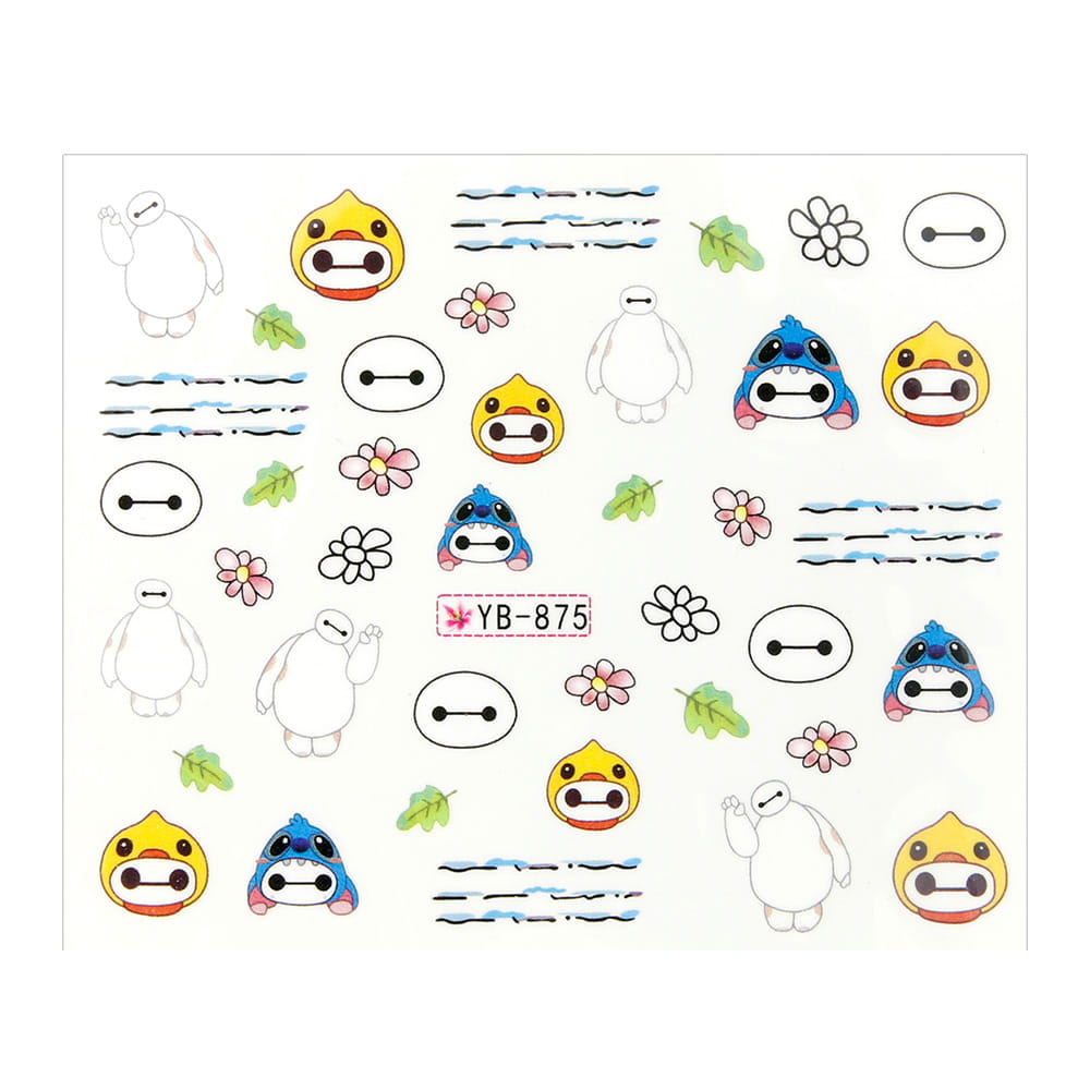 Naklejki wodne do paznokci bajkowe YB- 875