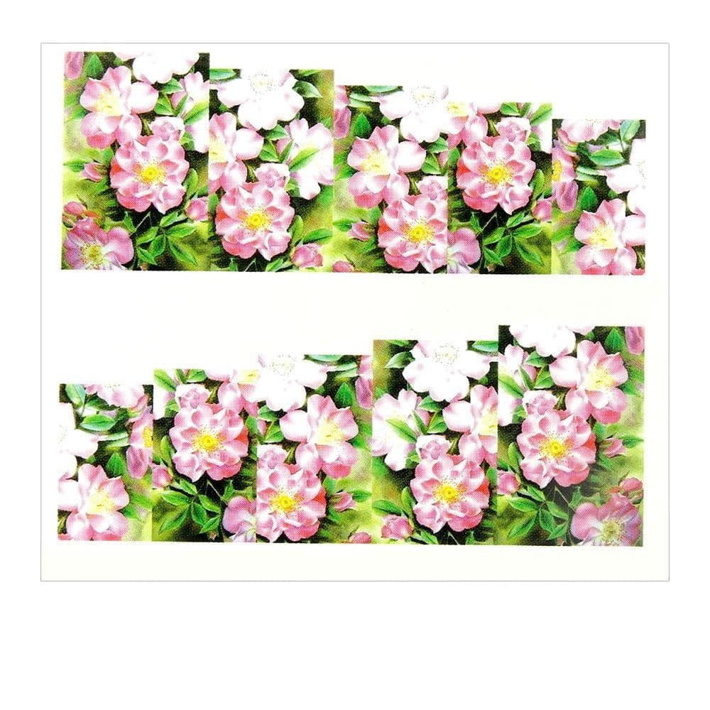 Naklejki wodne do paznokci arkusz 6,5 x 5,5 cm na 10 palców a Nr 075