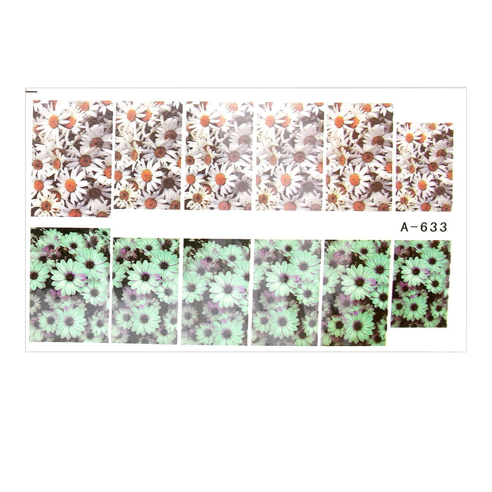 Naklejki wodne do paznokci arkusz 9 x 5,5 cm a Nr 633