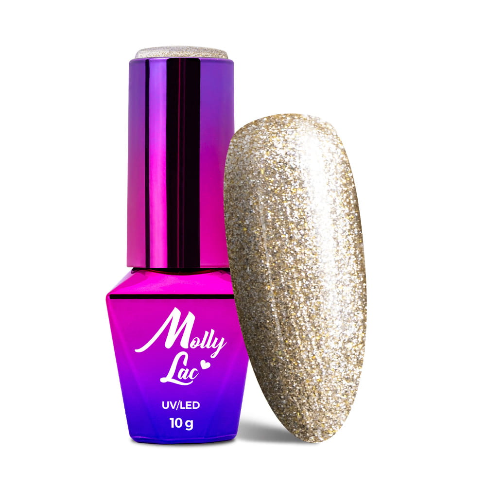 Lakier hybrydowy LED/UV Gel Polish MollyLac Queens Of Life Nr 37 My First Million 10 g
