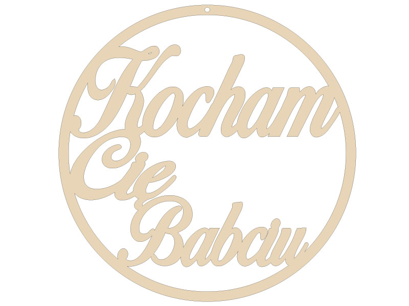 Obręcz koło do łapacza snów, makramy Kocham Cię Babciu 20cm