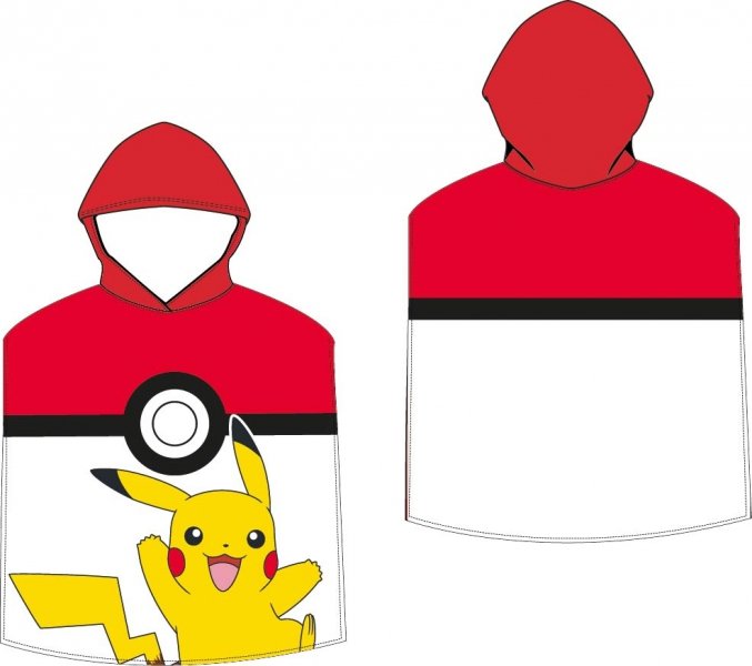 Ręcznik kąpielowy poncho dwustronny Pokemon 50x115 wz. PIK4230687