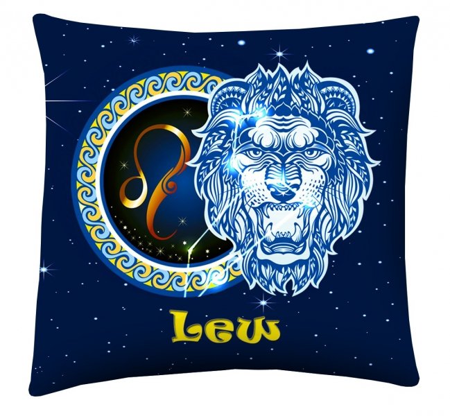 Poduszka z nadrukiem dwustronnym Znak Zodiaku 40x40 wz. Lew