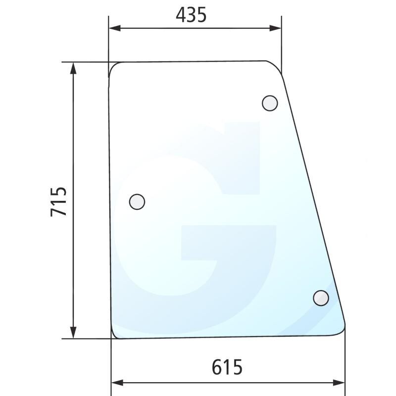 Szyba boczna prawa i lewa CASE 3210 4240 144759A1