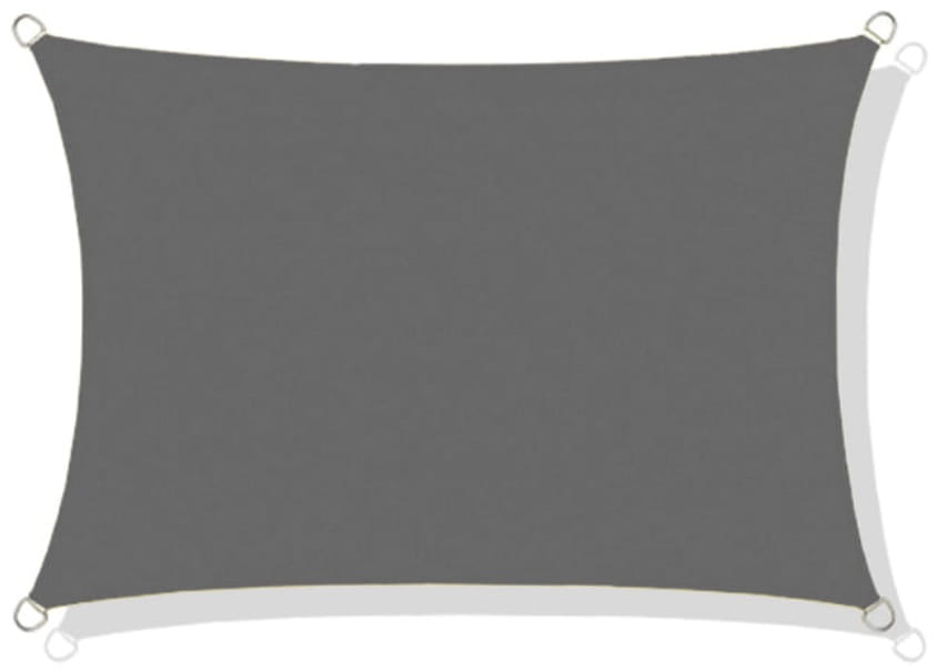Żagiel przeciwsłoneczny wodoodporny ortalion 3x5 m szary