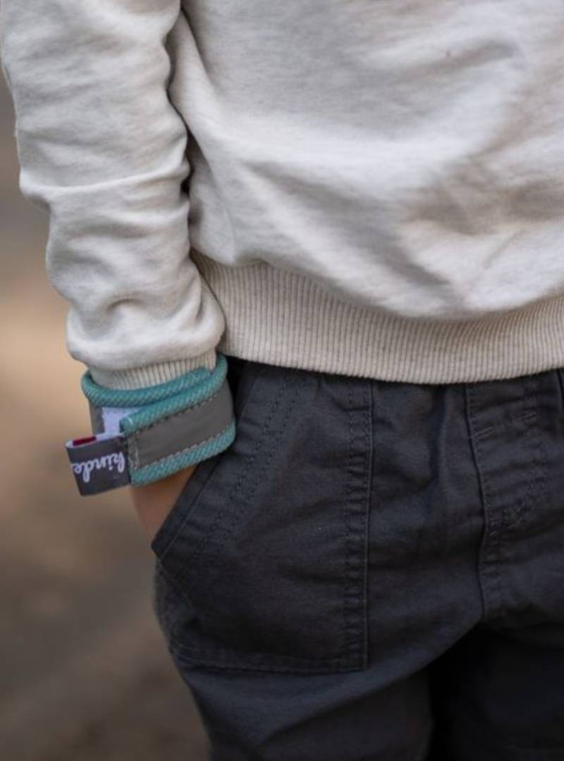 Opaska odblaskowa na rękę Flash Leaves Ocean Green