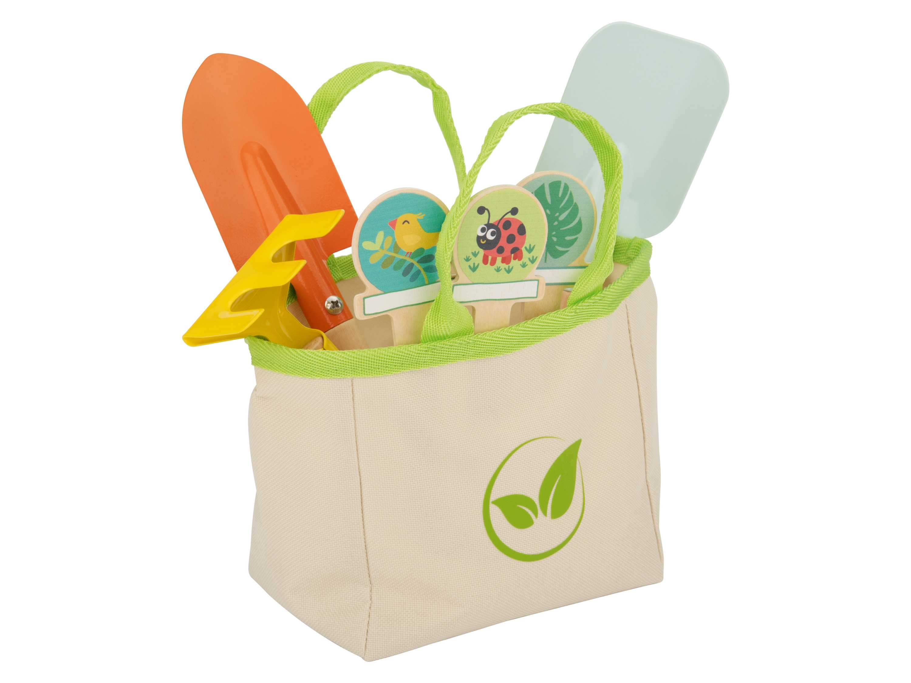 Playtive Zestaw drewnianych zabawek z torbą ogrodnik