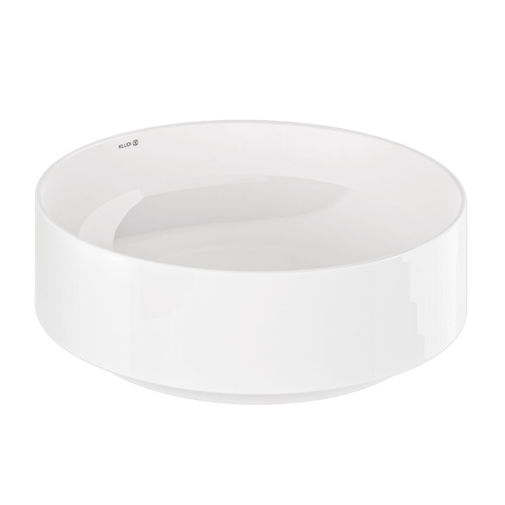 Darmowa Dostawa - Umywalka z korkiem 40x40 cm okrągła nablatowa biała Kludi Resa R 58CW1043