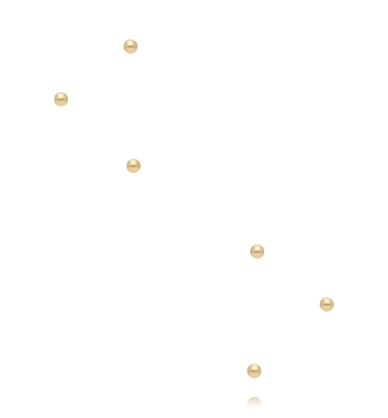 Zestaw minimalistycznych kolczyków kulek złoconych KMB0015