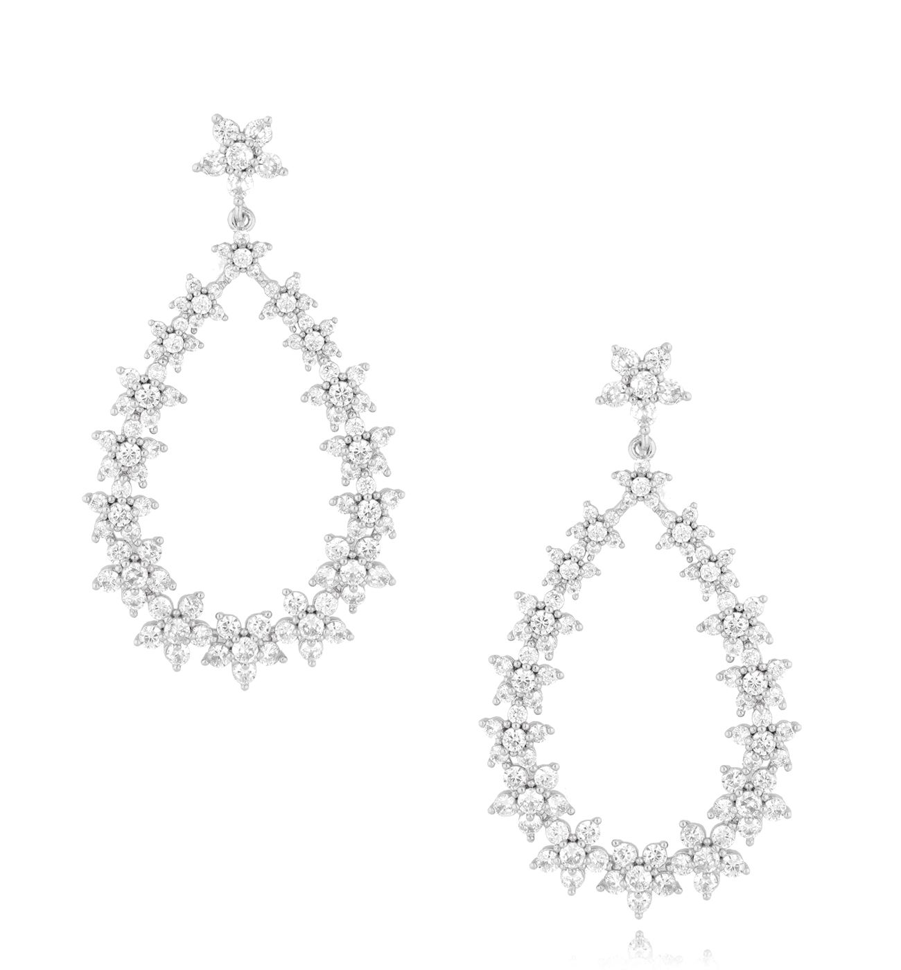 Kolczyki srebrne z cyrkoniami Salama - By Dziubeka