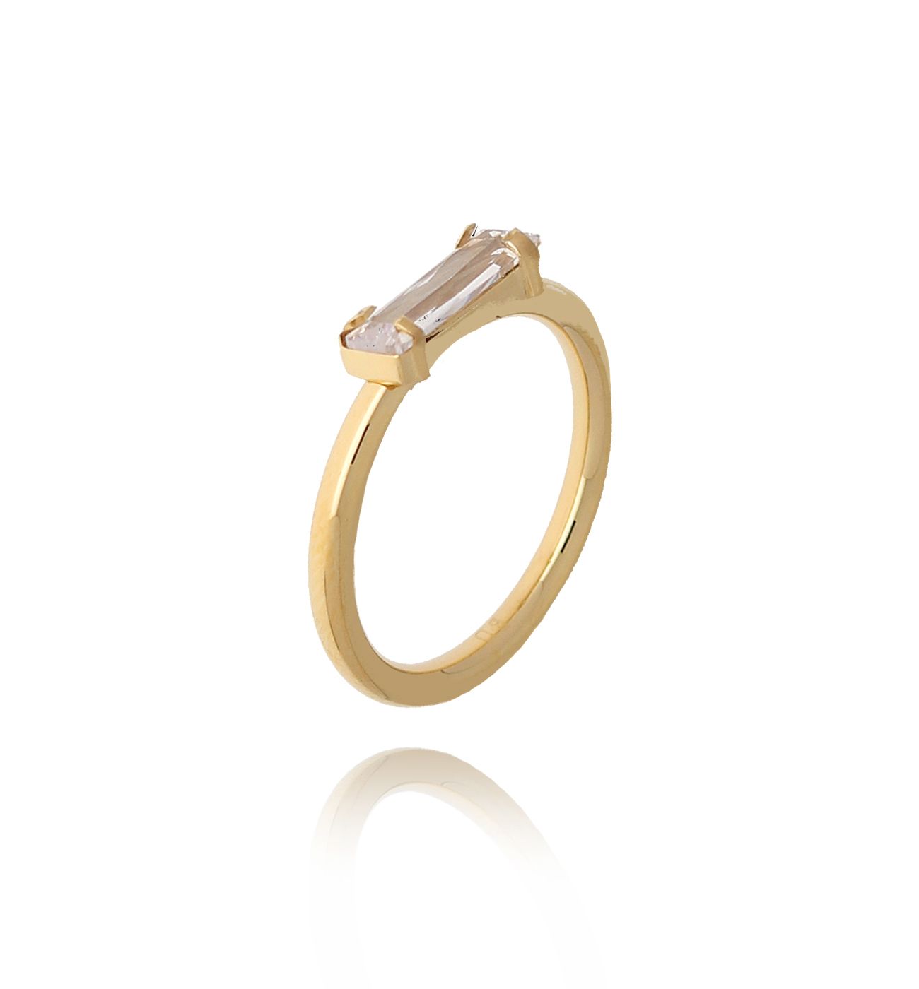 Pierścionek pozłacany ze stali szlachetnej Until PSA0223 rozmiar 9