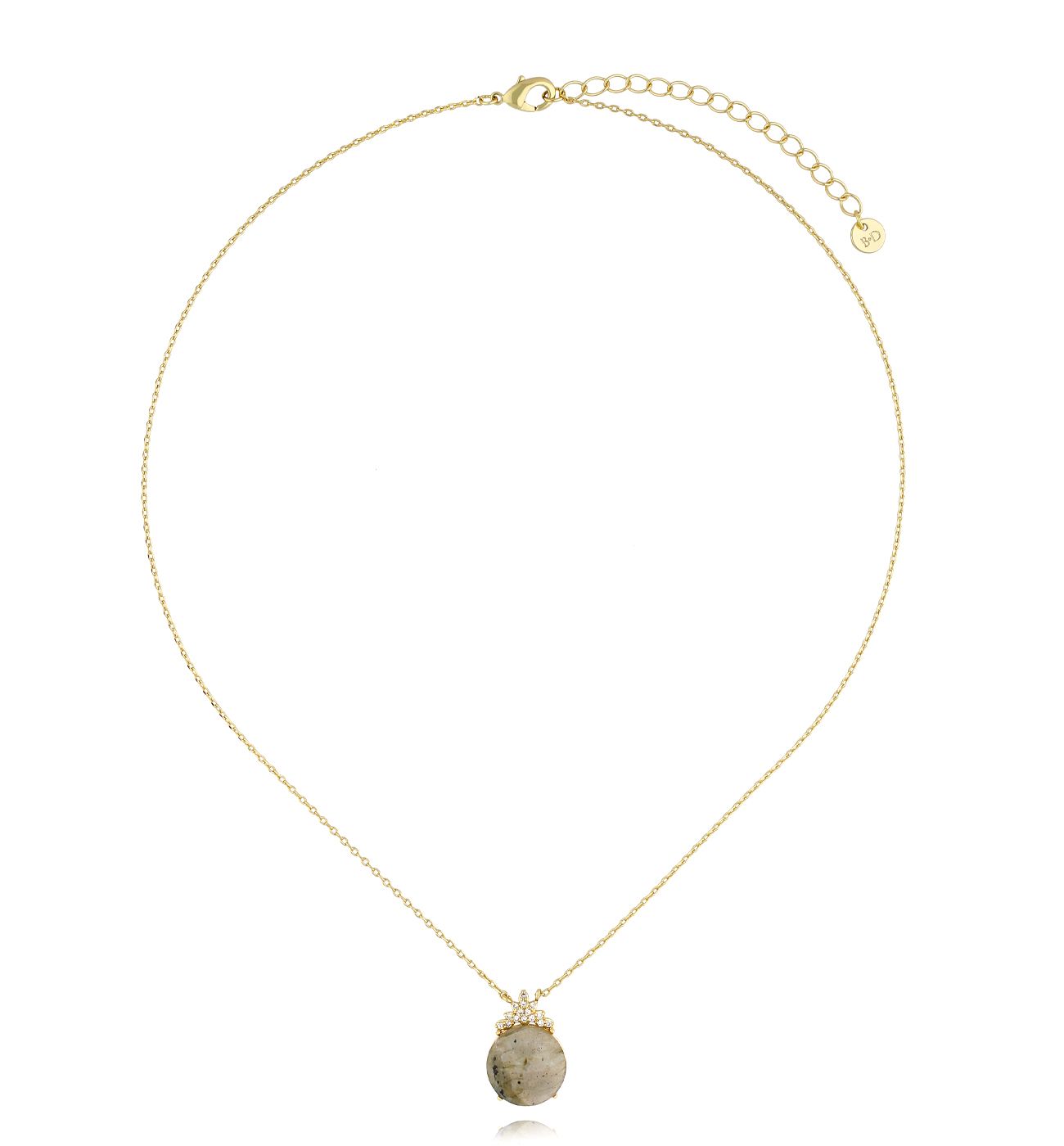 Naszyjnik z labradorytem złoty NLU0012