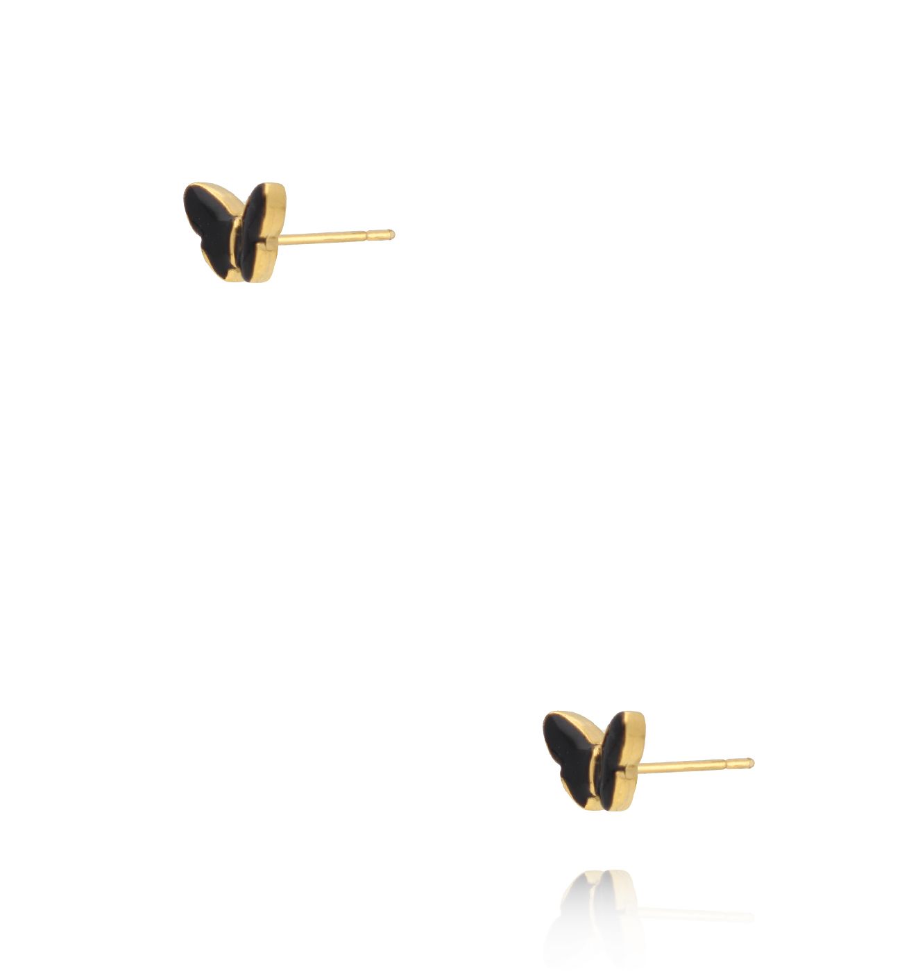 Kolczyki motylki czarne KSY0496 - By Dziubeka