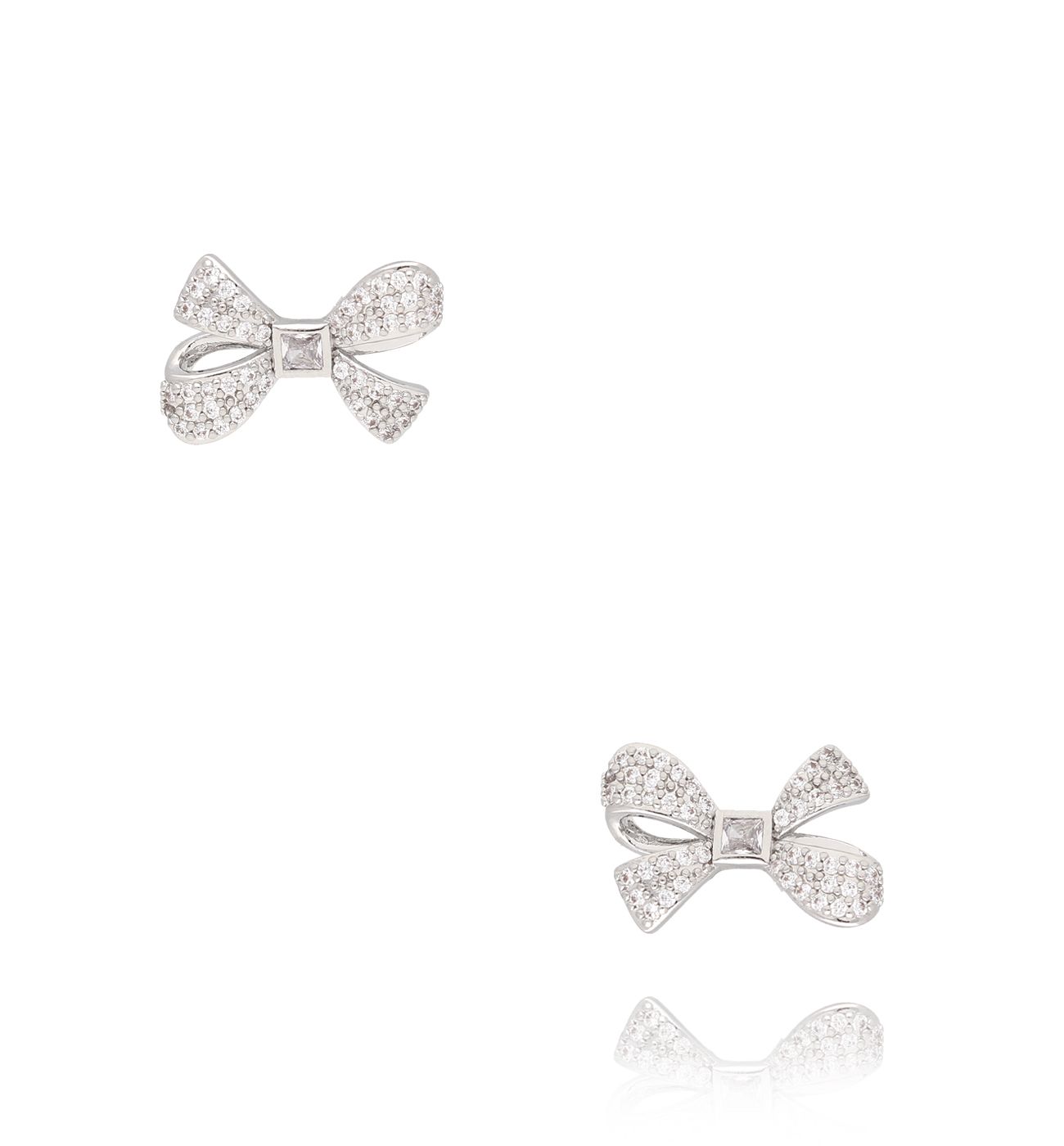 Kolczyki srebrne kokardki Sirlene - By Dziubeka