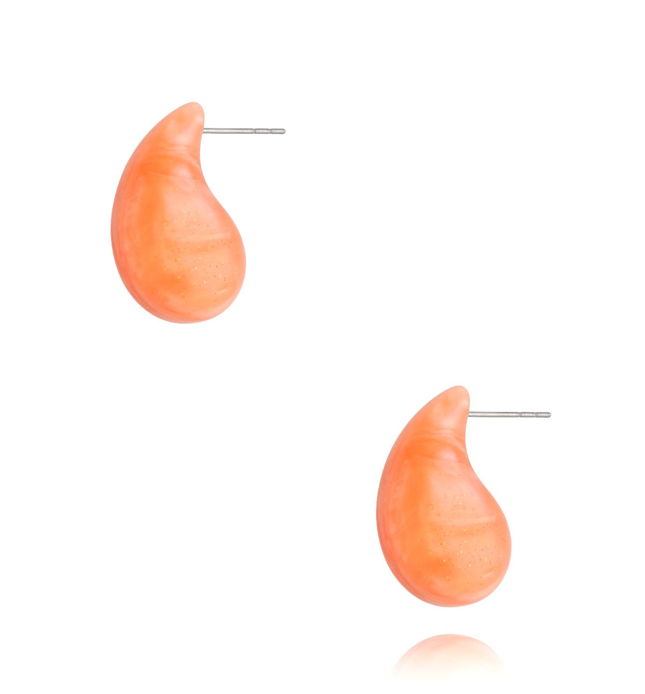 Kolczyki pomarańczowe krople średnie Titim KZA0284 - By Dziubeka