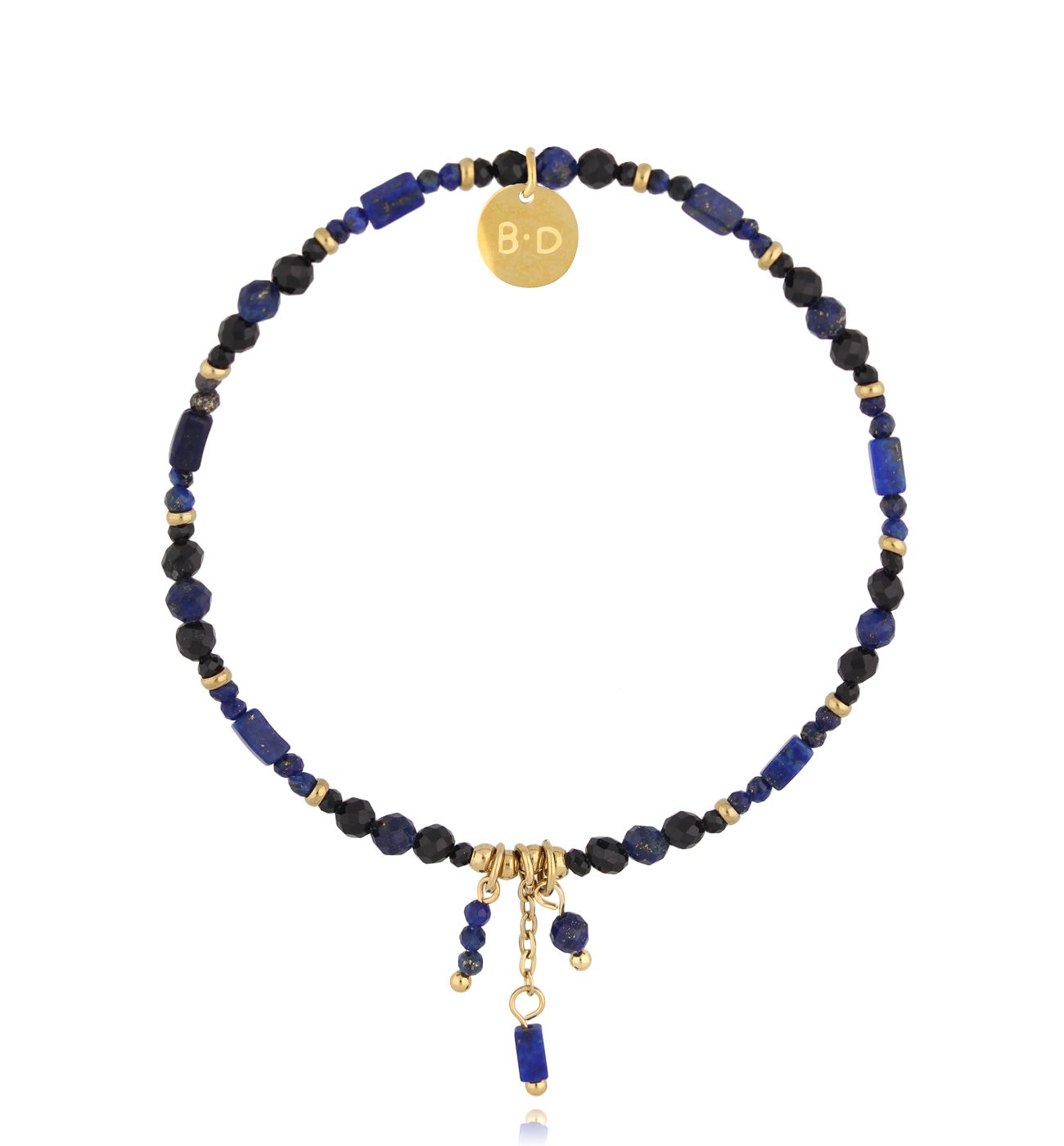 Bransoletka z turmalinami i lapisami - By Dziubeka