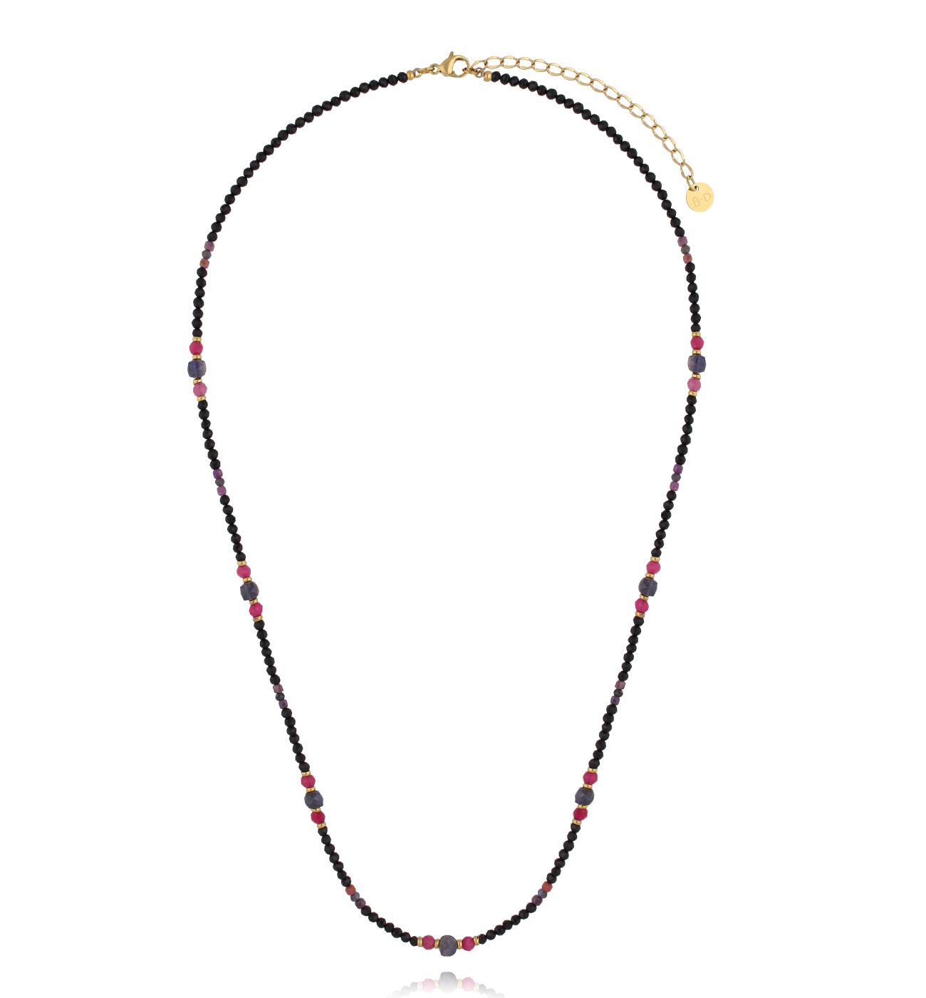 Naszyjnik z turmalinami i lolitamii NTW1413