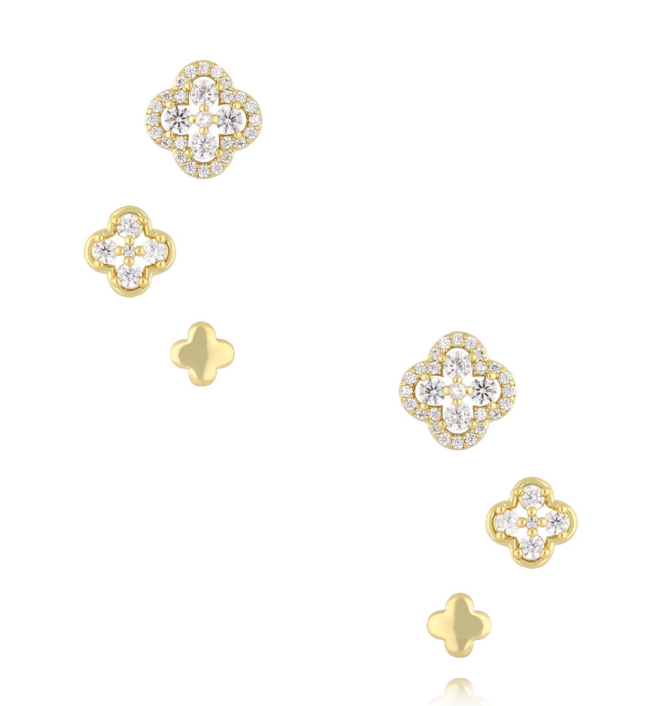 Zestaw kolczyków z koniczynkami - By Dziubeka