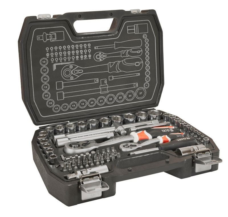 Zestaw kluczy Yato 1/2" i 1/4" 72 sztuki