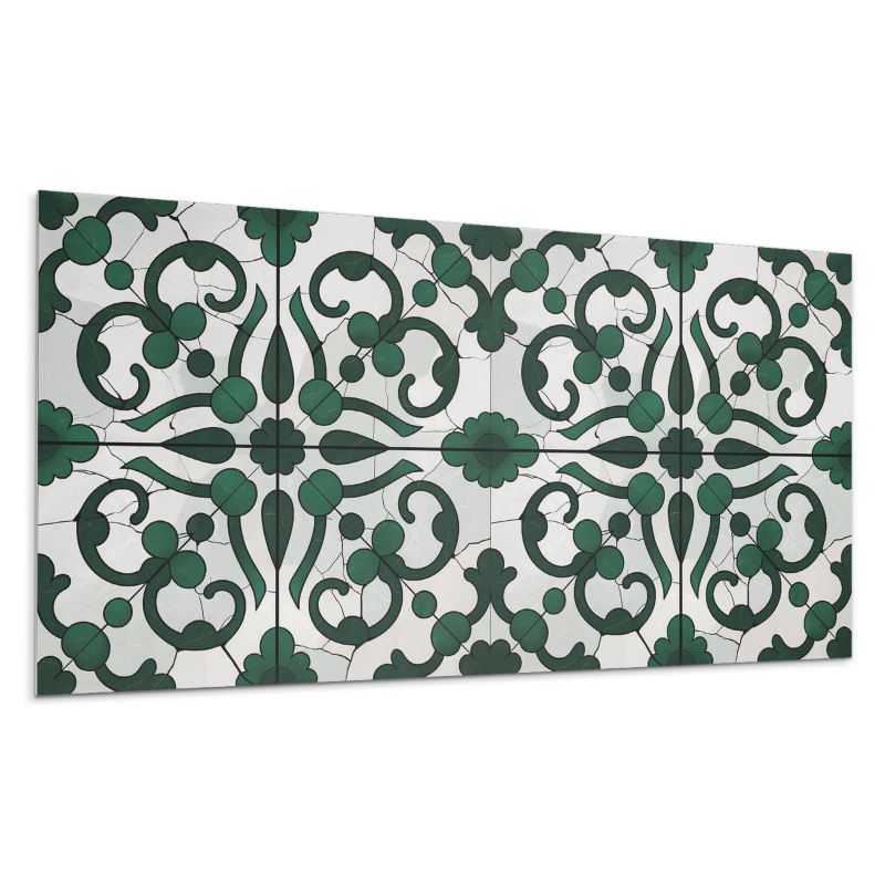 Kafelki samoprzylepne Wallfluent 40x20 cm Kwiatowy wzór z delikatnymi zdobieniami 10 szt.