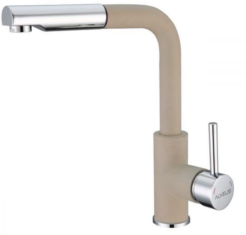 Bateria kuchenna Alveus Siros beżowa z wyciąganą wylewką, stojąca, obracana 1 szt.