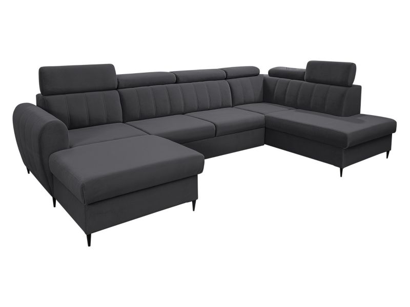 Narożnik z funkcją spania MIRJAN 24 Forio XL lewy stalowy szary 1 szt.