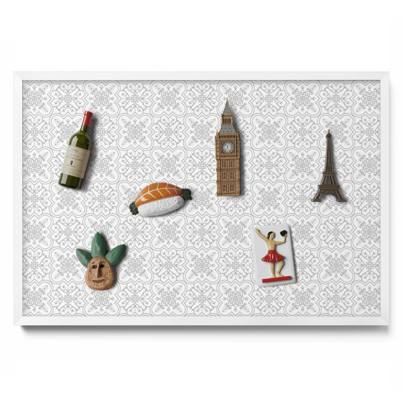 Tablica na magnesy z podróży Tulup 60x40 cm Regulrny wzór ornamentów w białej ramie 1 szt.