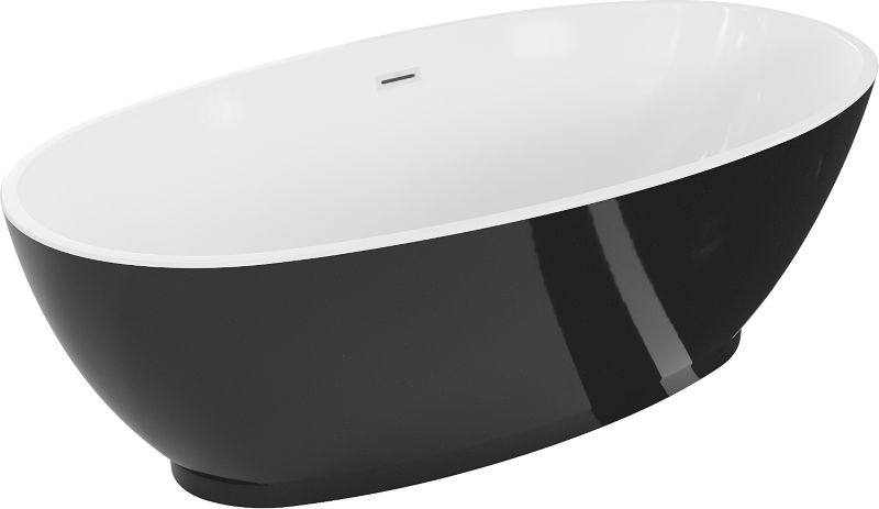 Wanna wolnostojąca Mexen Bilbao biała czarna 180x90 cm 51311809075-201 szt.