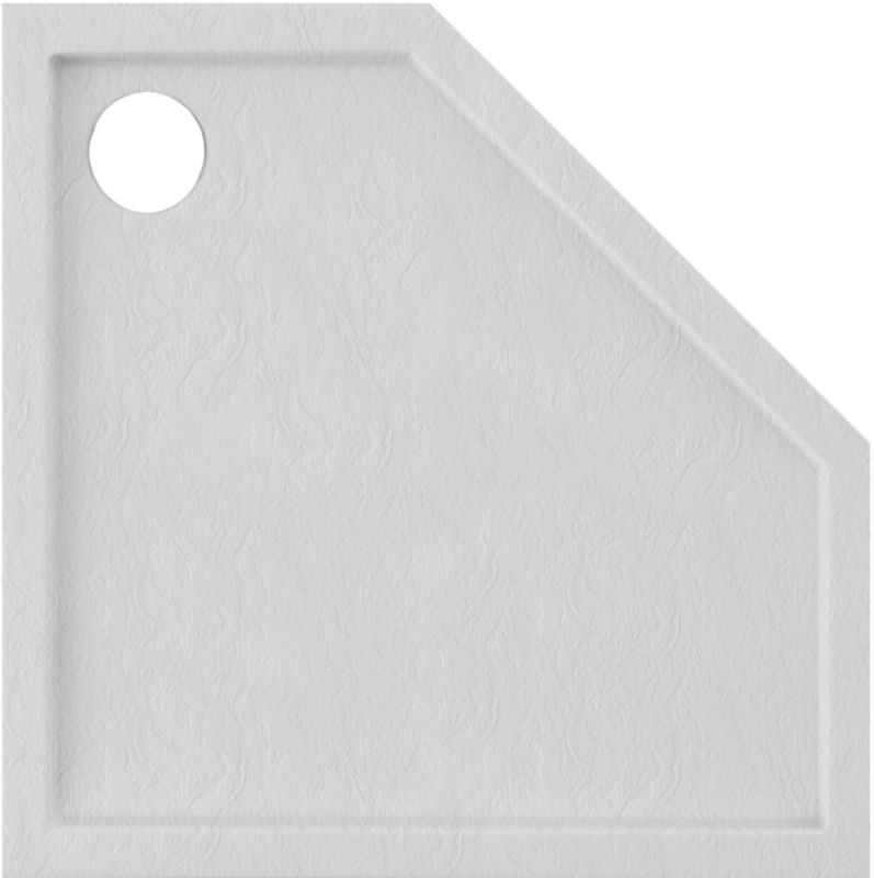 Brodzik akrylowy Schedpol Atla pięciokątny 80 x 80 x 5 cm biały