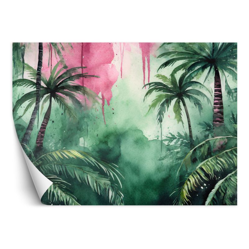 Fototapeta Feeby Palmy akwarelowe w dżungli 300x210 1 szt
