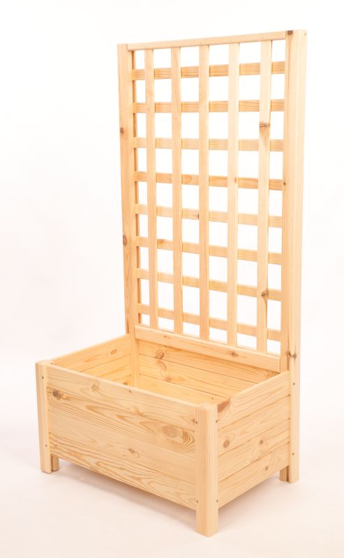 Pergola drewniana MODO24 z donicą na nogach 116x60x40 cm naturalne drewno 1 szt.