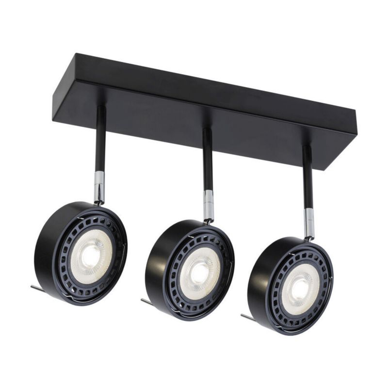Lampa sufitowa Shilo Fussa czarna 3 x GU10 x 18W wym: 29 x 41 x 8 cm - 1 szt.