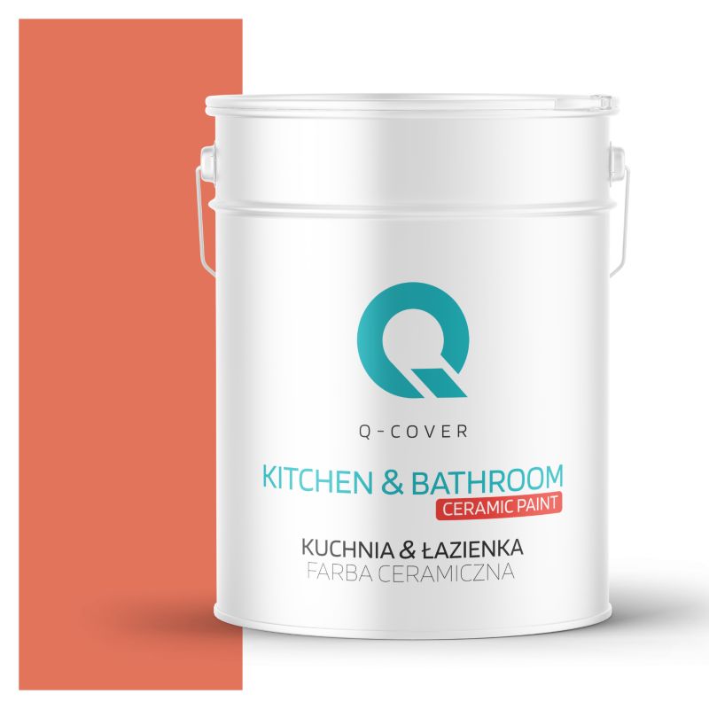 Farba Ceramiczna Kuchnia & Łazienka Q-Cover Pąsowy H6029 Głęboki Mat 10L