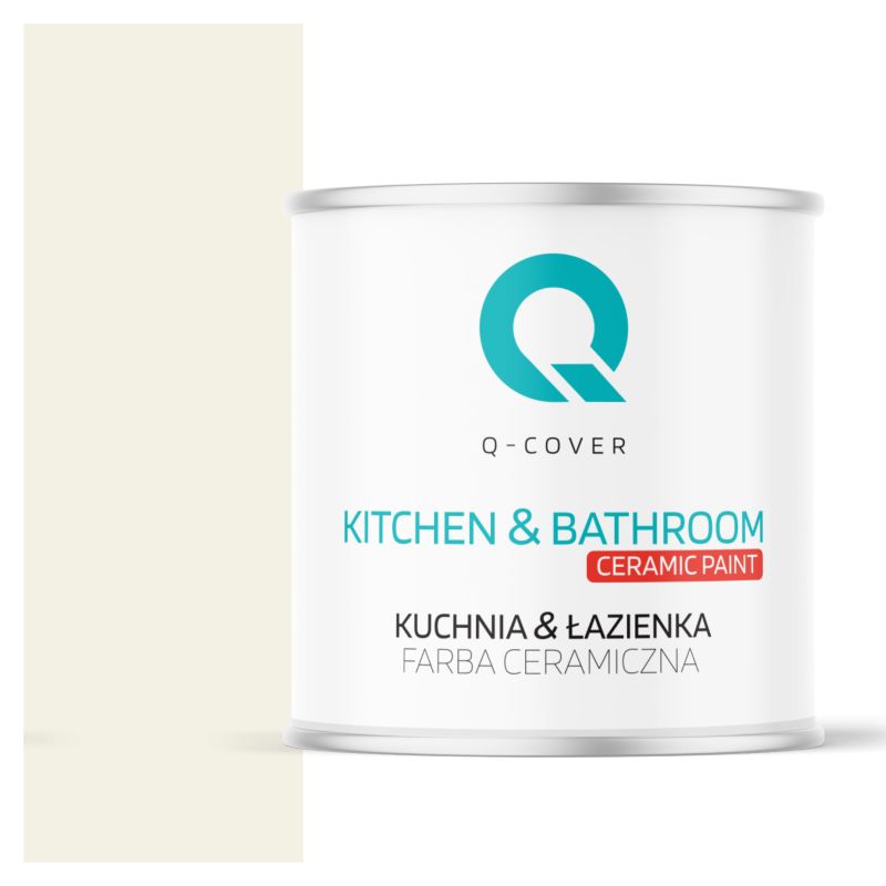 Farba Ceramiczna Kuchnia & Łazienka Q-Cover Biel złamana w żółty H6984 Głęboki Mat 2L