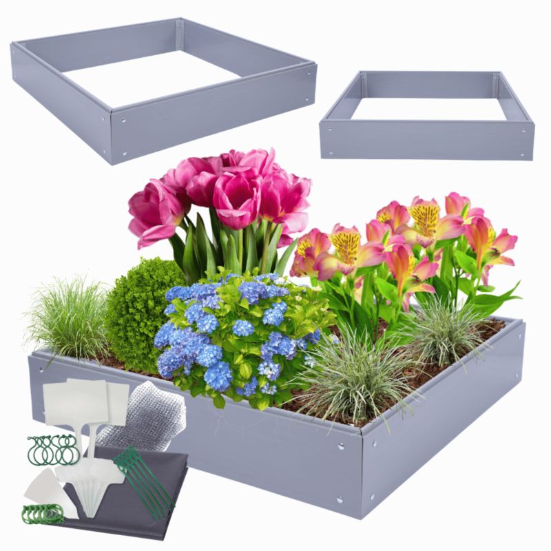 Skrzynia na warzywa MODO24 modułowa plastikowa trwała odporna na warunki atmosferyczne 20x110x110 cm 1 szt.