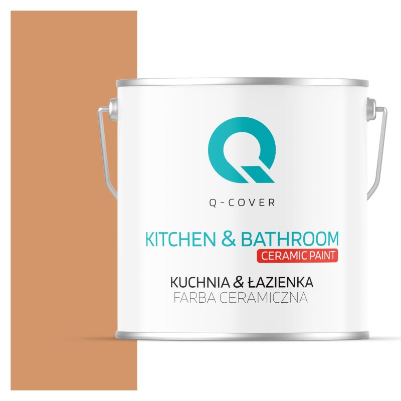 Farba Ceramiczna Kuchnia & Łazienka Q-Cover Herbaciany H6135 Głęboki Mat 5L