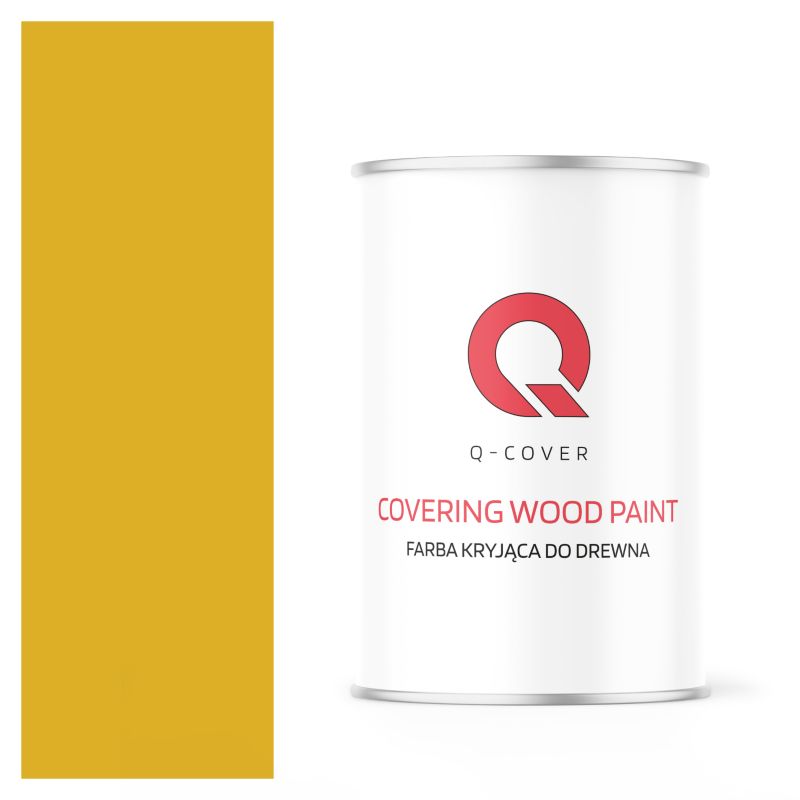 Farba Kryjąca do Drewna Q-Cover Żółty Cytrynowy RAL1012 Mat 1L
