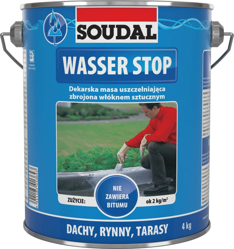 Powłoka do impregnacji dachów Soudal Wasser Stop 4 kg