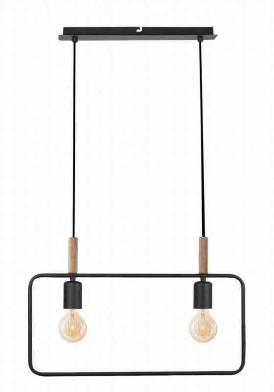 Lampa sufitowa Candellux Frame czarna wym: 110 x 50 x 6 cm 2xE27 x 60W 1 szt.